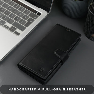 Buffalo Leather Samsung Galaxy S24 Ultra Wallet with Detachable Case - TORONATA - 