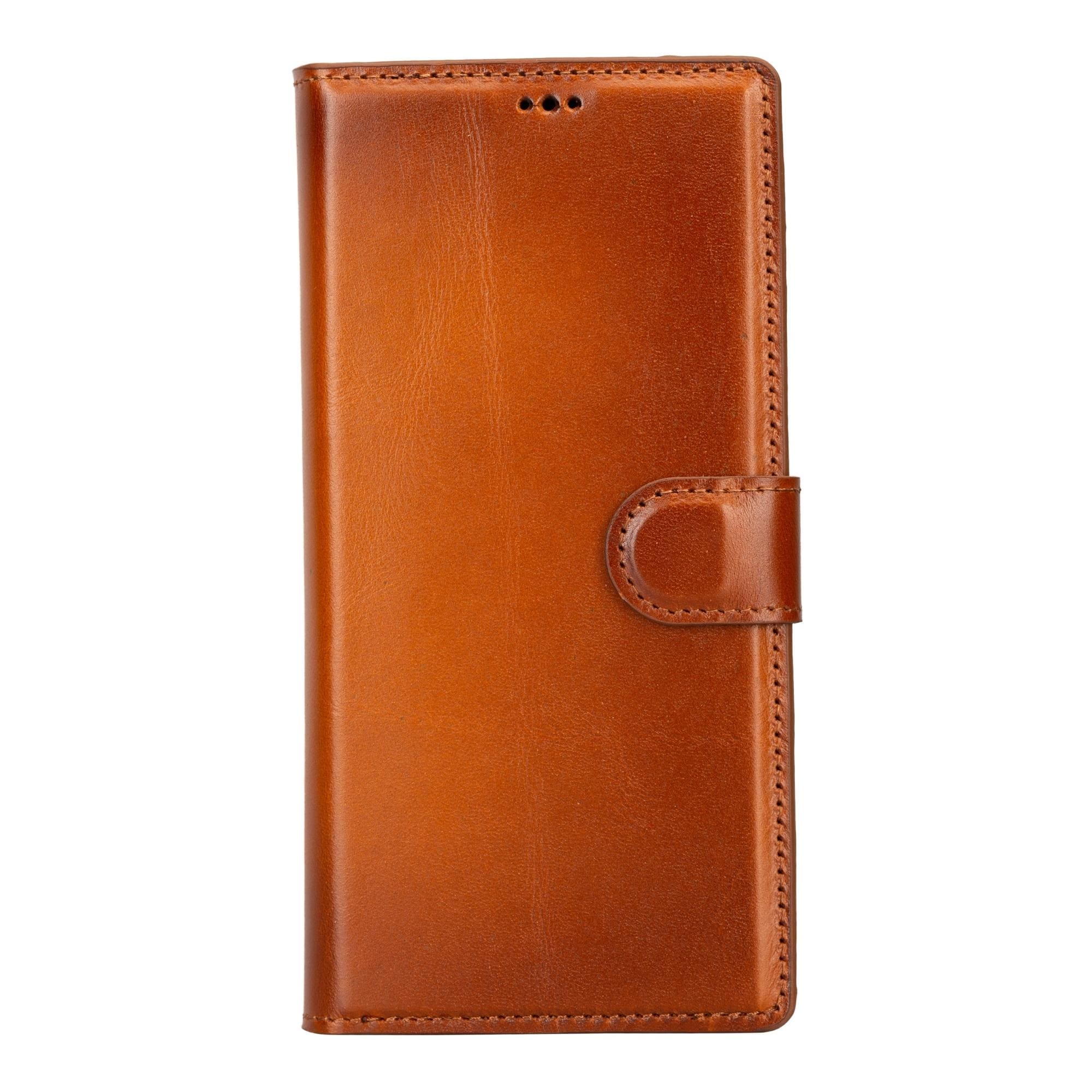Buffalo Samsung Galaxy S22 Series Detachable Leather Wallet Case - Galaxy S22 Ultra - Tan - TORONATA