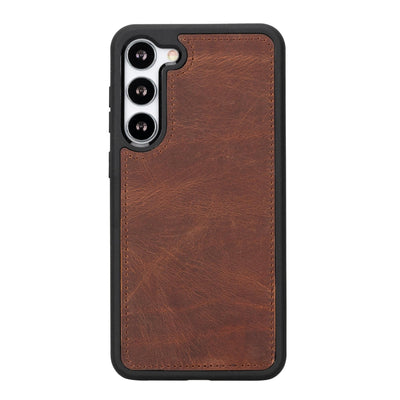 buffalo samsung galaxy s23 series detachable leather wallet case - galaxy s23 - antic brown - toronata