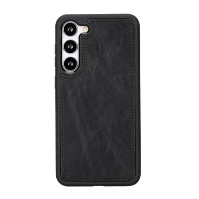 buffalo samsung galaxy s23 series detachable leather wallet case - galaxy s23 - black - toronata