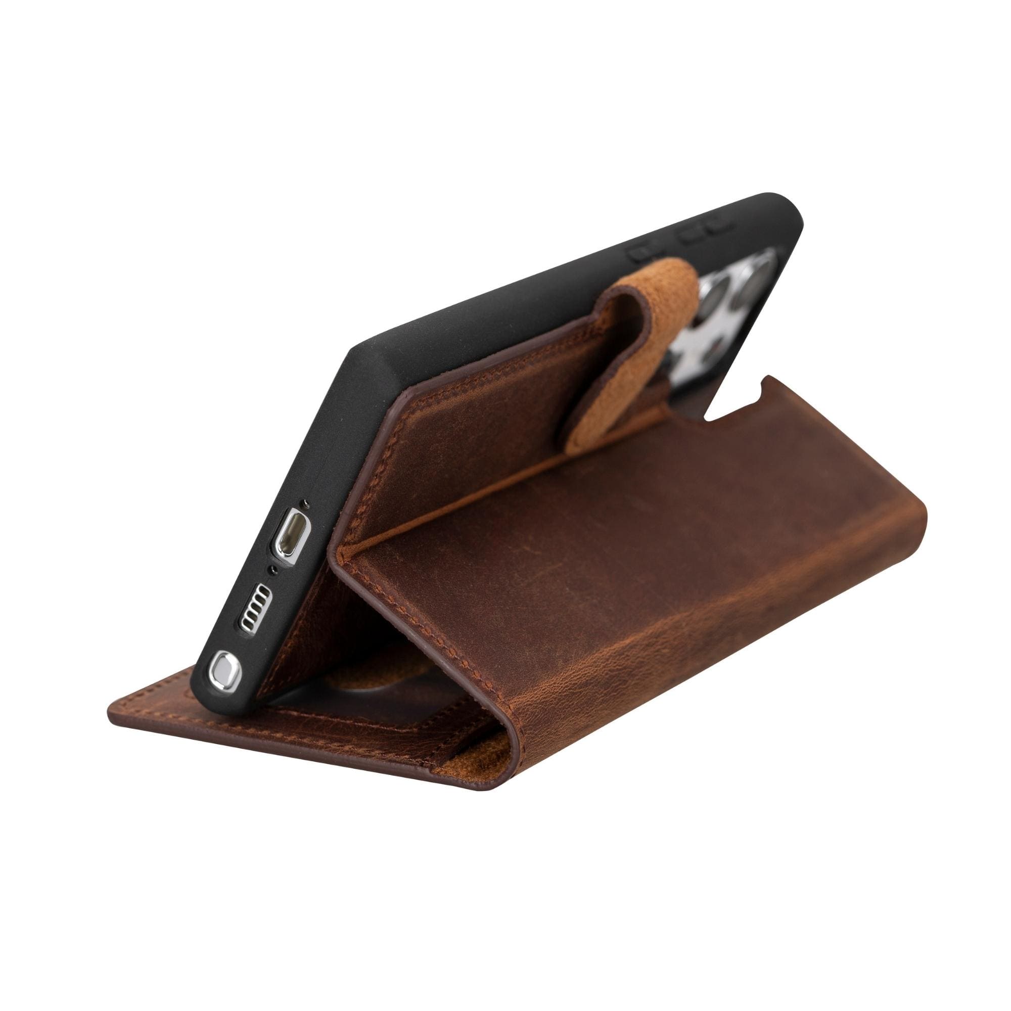 buffalo samsung galaxy s23 series detachable leather wallet case - galaxy s23 ultra - tan - toronata