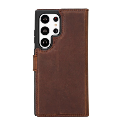 buffalo samsung galaxy s23 series detachable leather wallet case - galaxy s23 ultra - tan - toronata