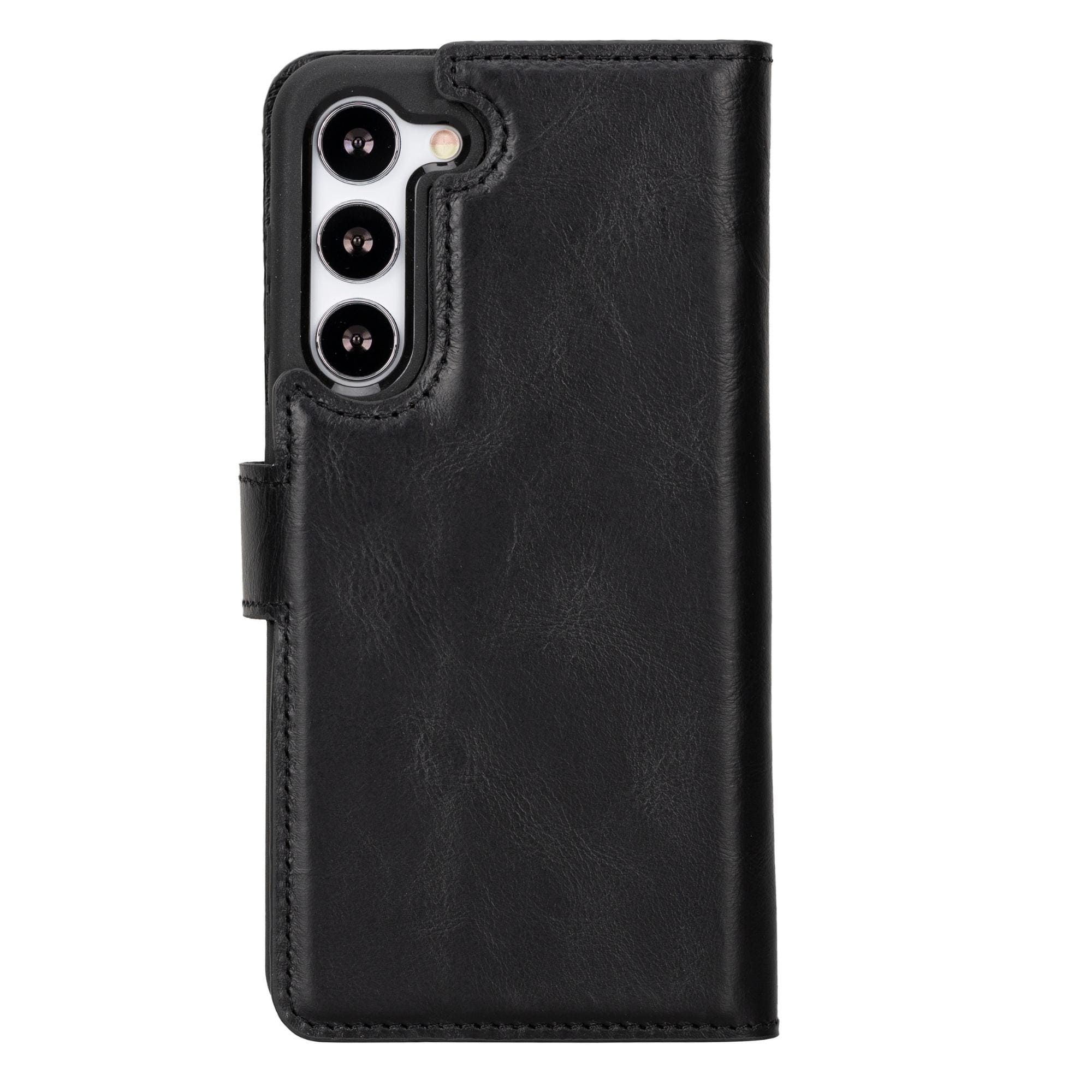 Buffalo Samsung Galaxy S23 Series Detachable Leather Wallet Case - Galaxy S23 Plus - Black - TORONATA