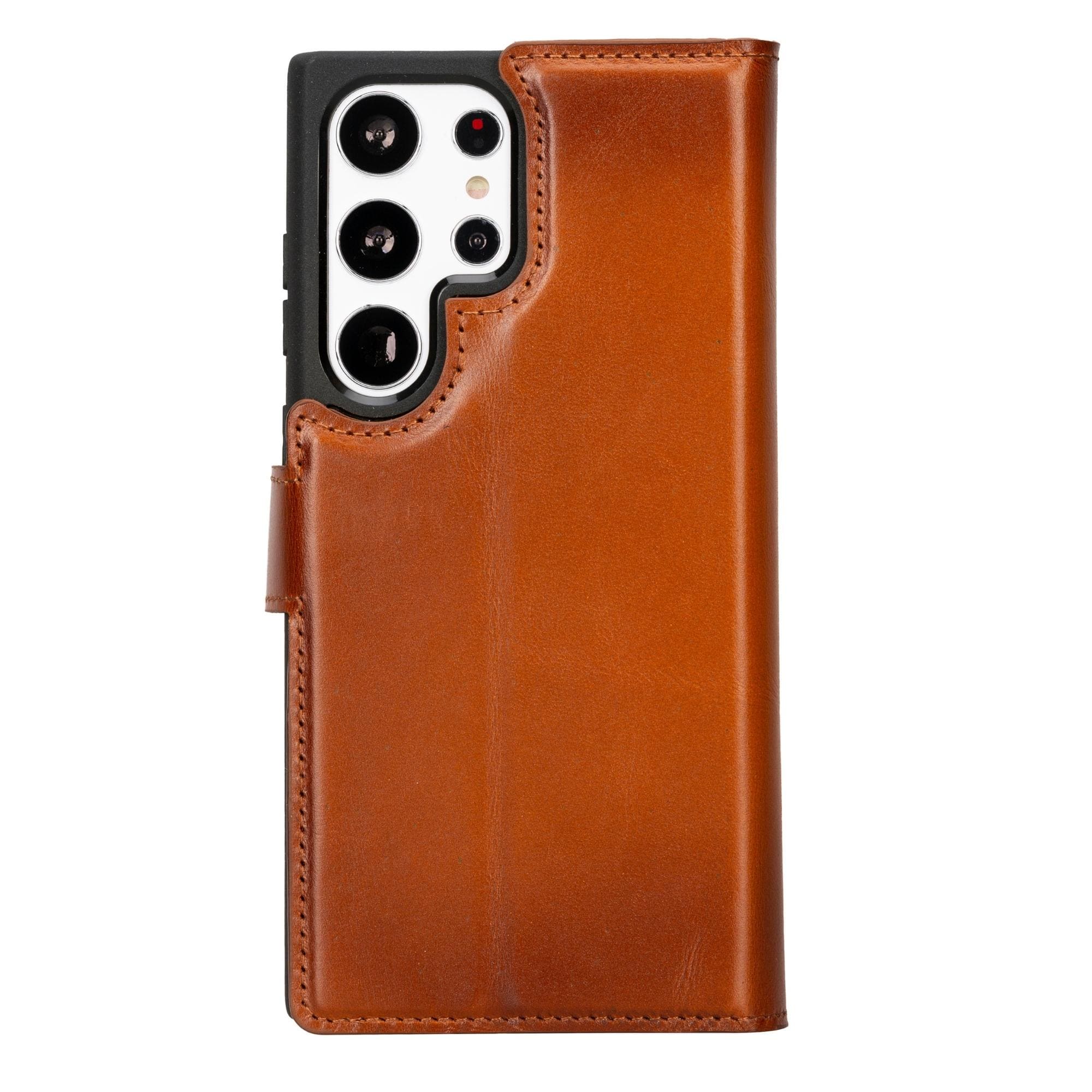 Buffalo Samsung Galaxy S23 Series Detachable Leather Wallet Case - Galaxy S23 Ultra - Tan - TORONATA