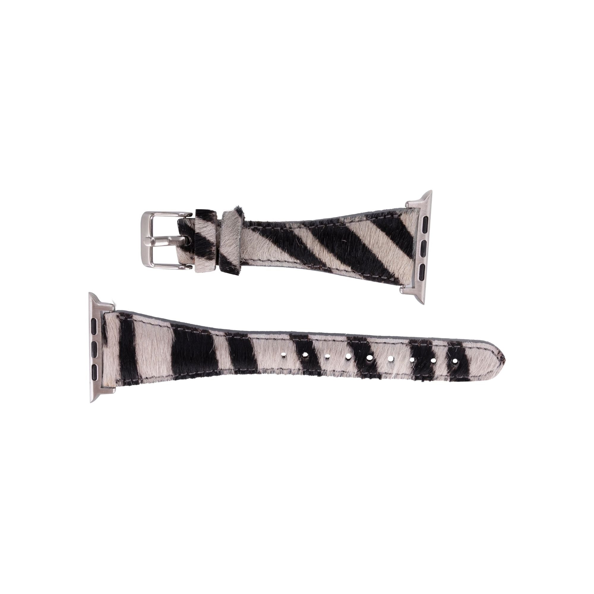 Buford Slim Leather Bands for Apple Watch 9, Ultra 2 & SE - Zebra - 49mm / 45mm / 44mm / 42mm - TORONATA