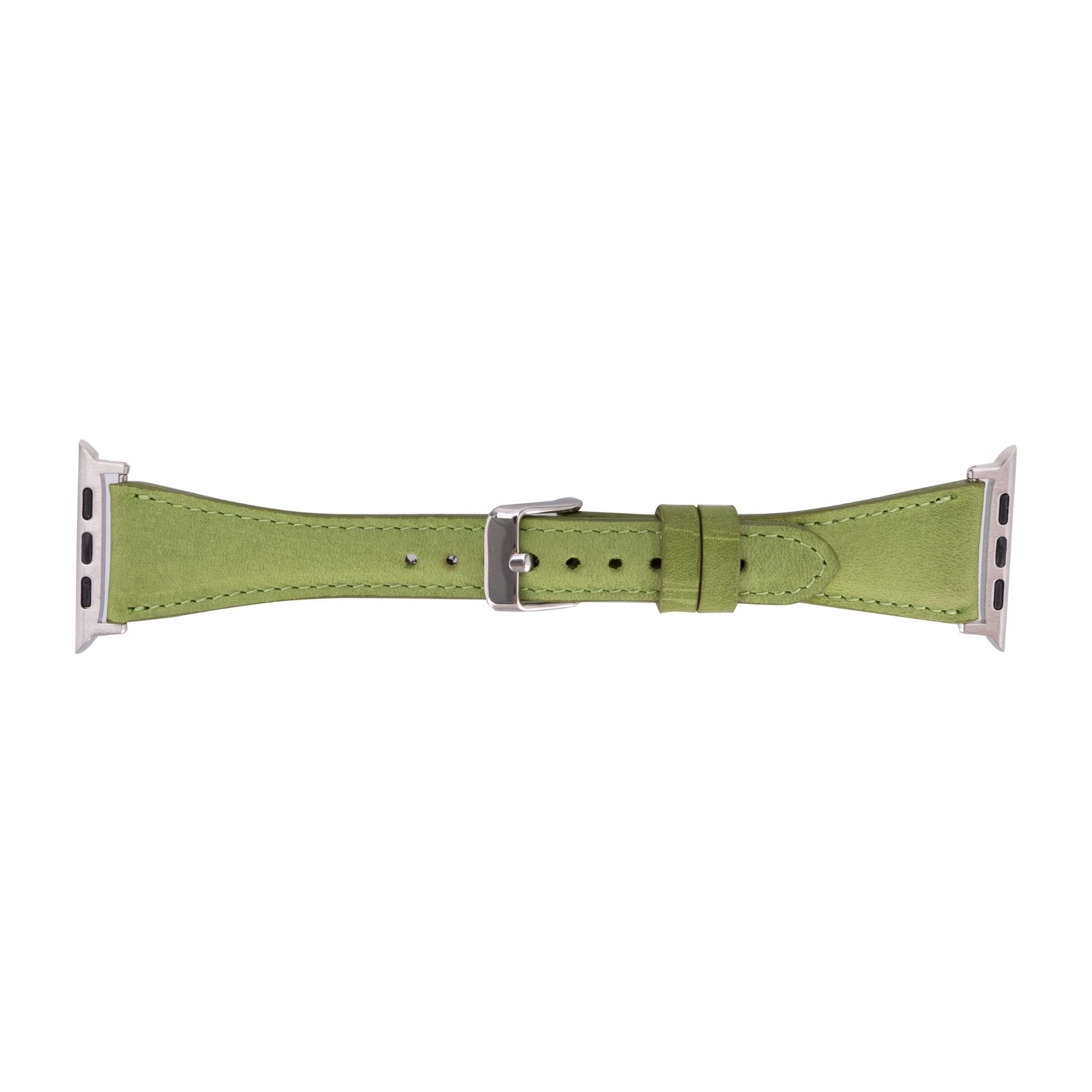 Buford Slim Leather Bands for Apple Watch 9, Ultra 2 & SE - Green - 49mm / 45mm / 44mm / 42mm - TORONATA