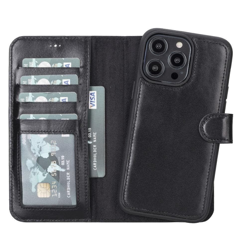 Casper iPhone 12 Series Detachable Leather Wallet Case - iPhone 12 Pro Max - Black - TORONATA