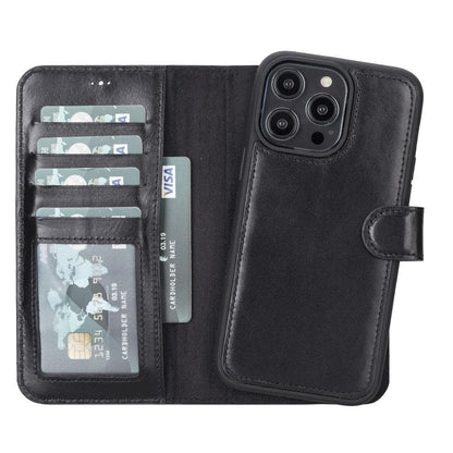 casper iphone 12 series detachable leather wallet case - toronata - 