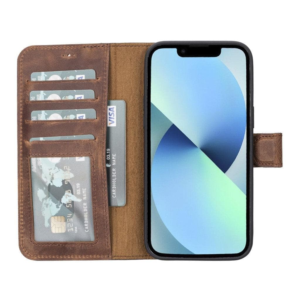 Casper iPhone 12 Series Detachable Leather Wallet Case - iPhone 12 Pro Max - Dark Brown - TORONATA