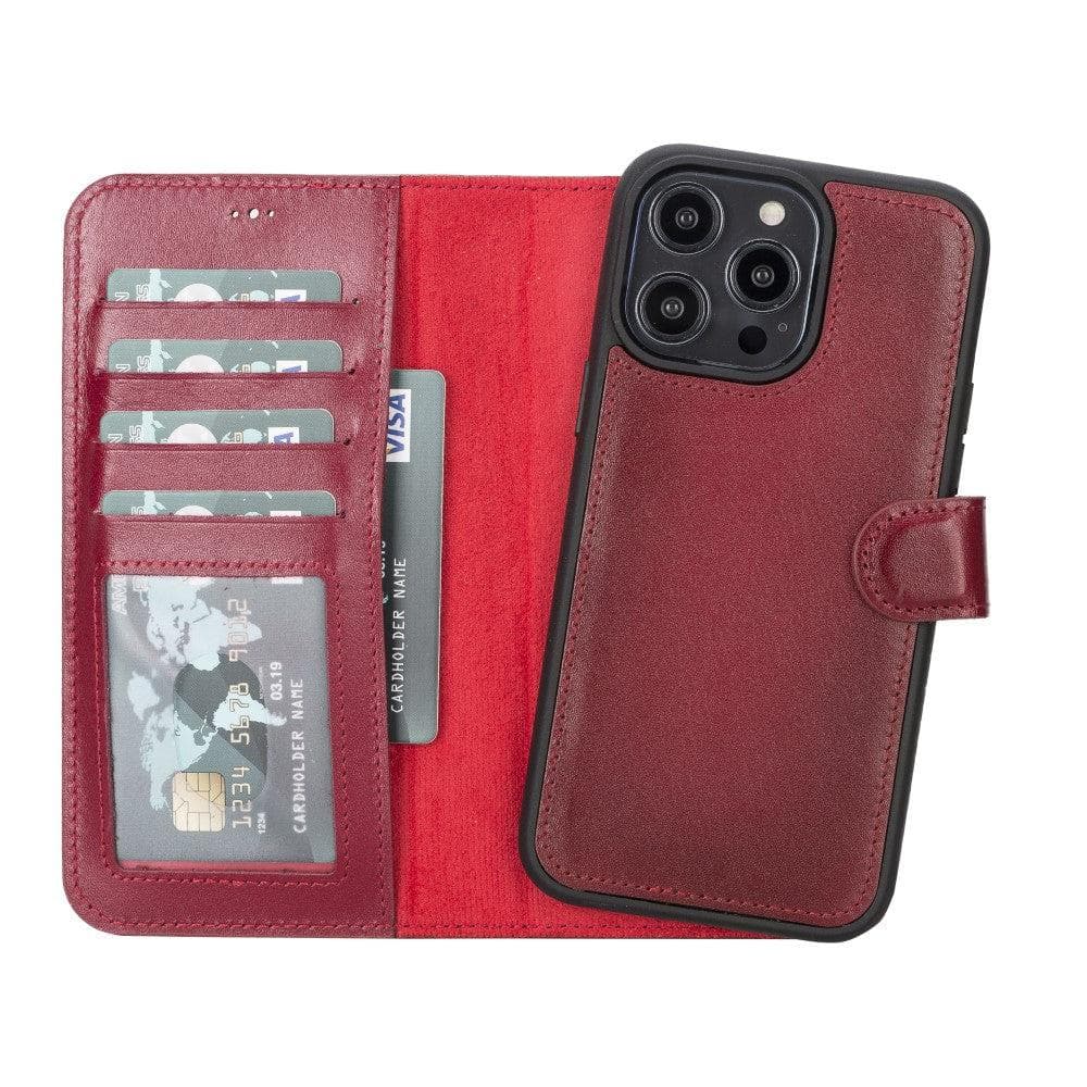 Casper iPhone 12 Series Detachable Leather Wallet Case - iPhone 12 Pro Max - Red - TORONATA