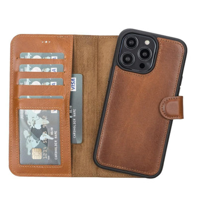 casper iphone 12 series detachable leather wallet case - toronata - 