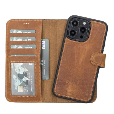 casper iphone 12 series detachable leather wallet case - toronata - 