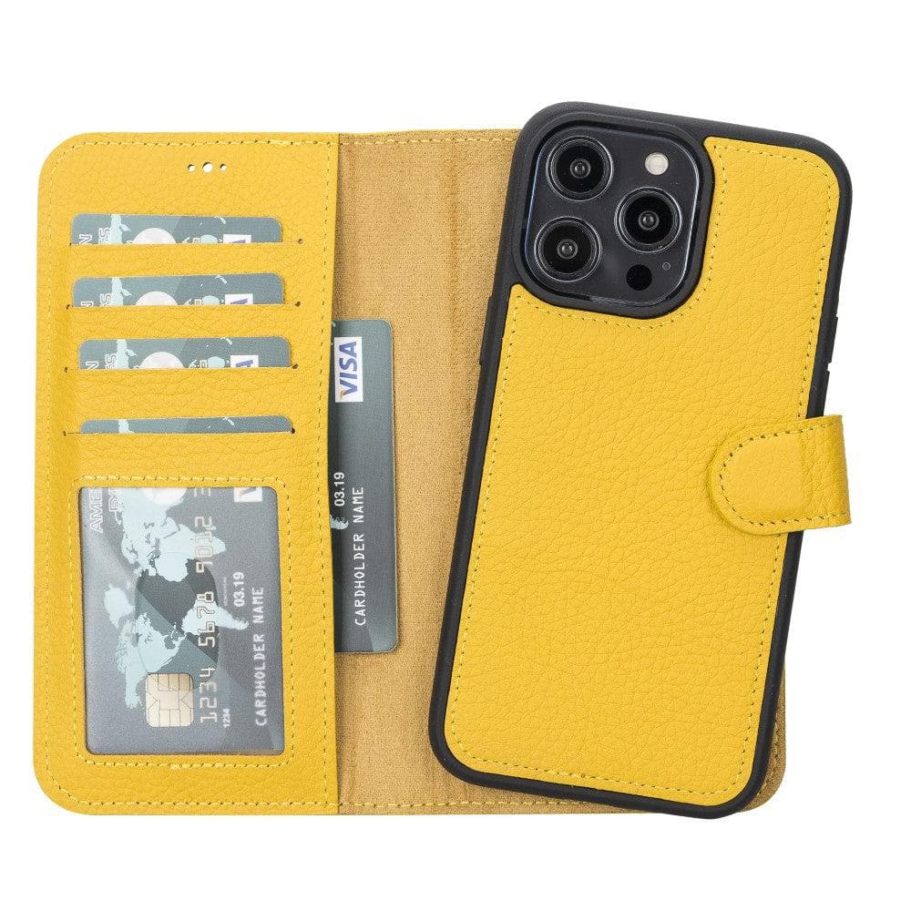 Casper iPhone 12 Series Detachable Leather Wallet Case - iPhone 12 Pro Max - Yellow - TORONATA