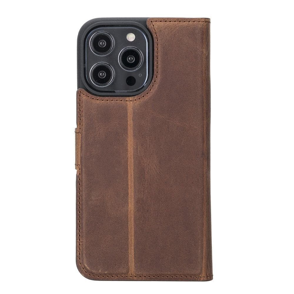 iPhone 13 Pro Max Luxury Wallet Case - Tan - Smooth Leather