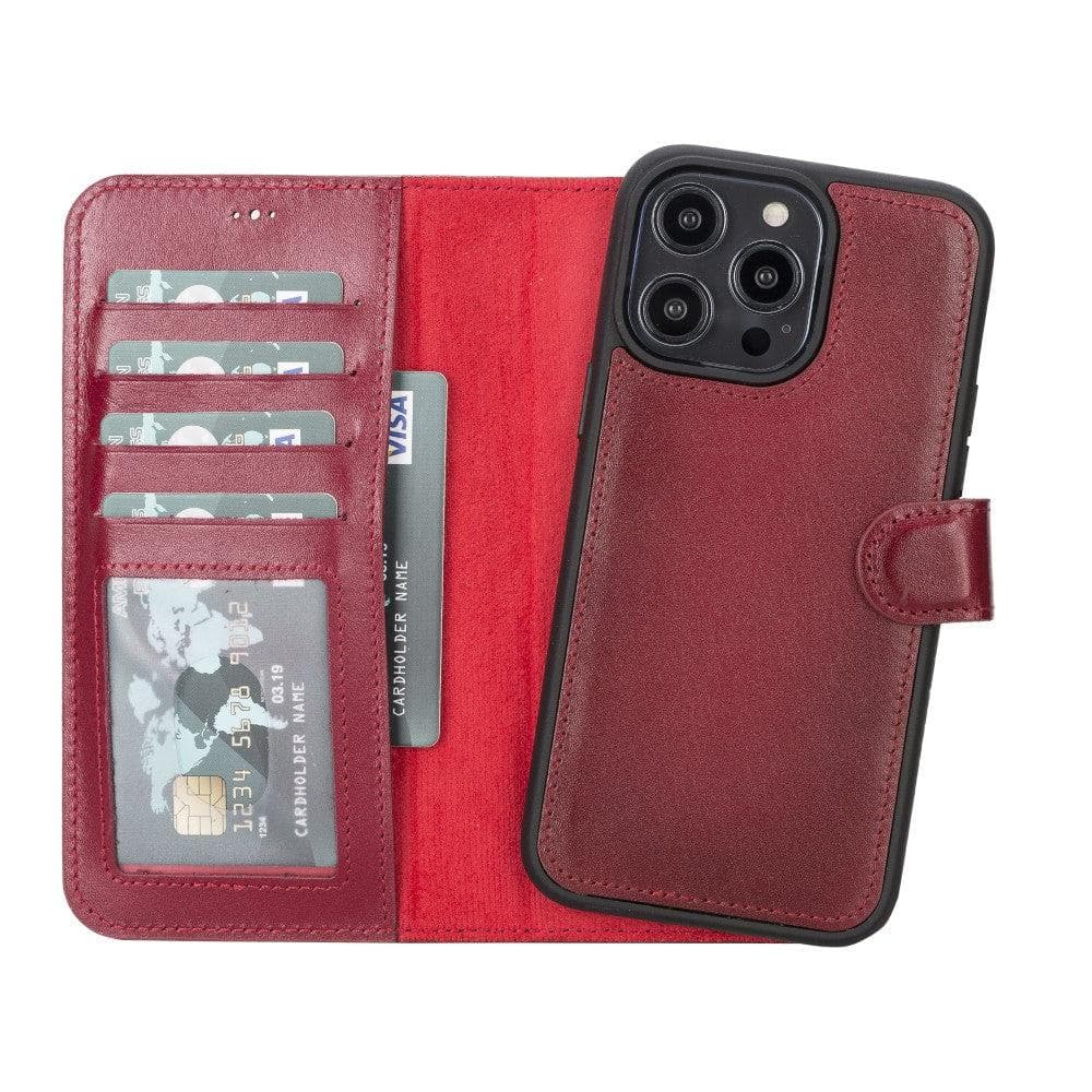 Casper iPhone 13 Series Magsafe Leather Wallet Case - iPhone 13 Pro Max - Red - TORONATA
