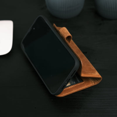 casper leather iphone 15 series wallet case - toronata - 