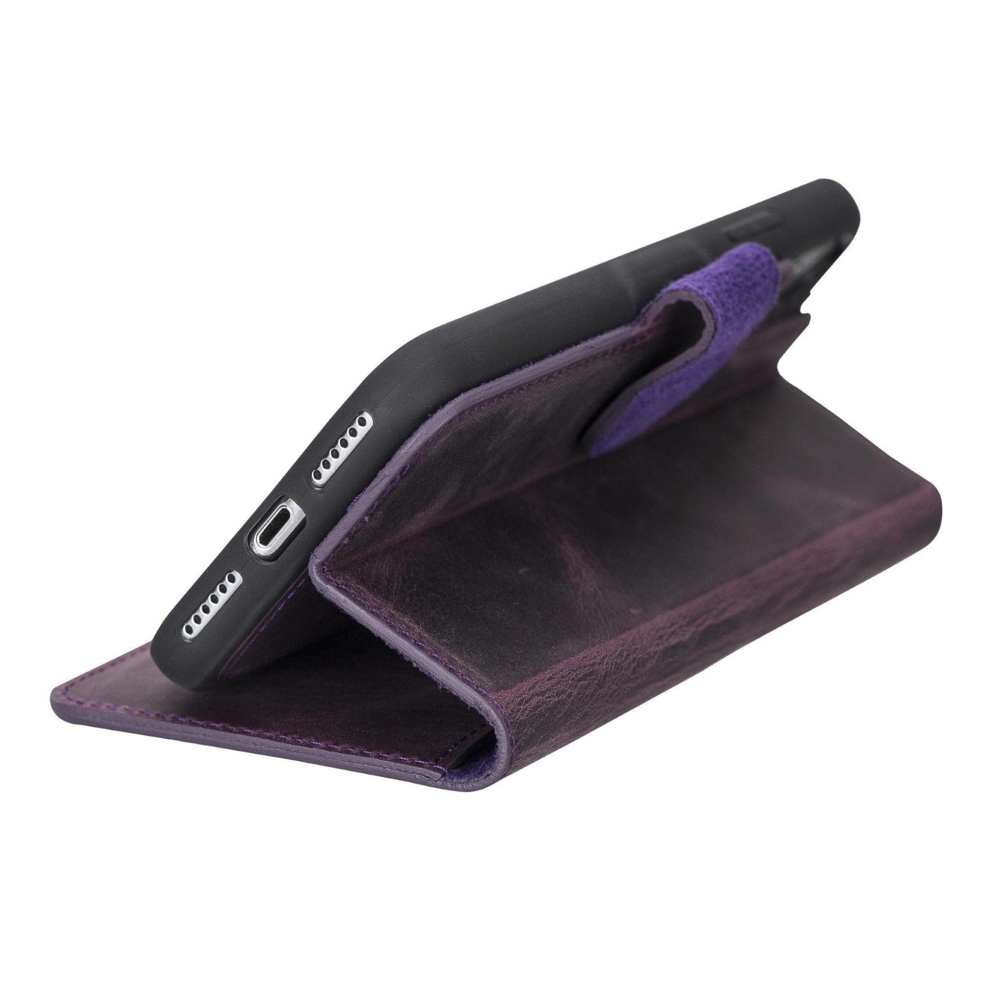 Casper iPhone XR Leather Wallet Case-iPhone XR-Purple--TORONATA
