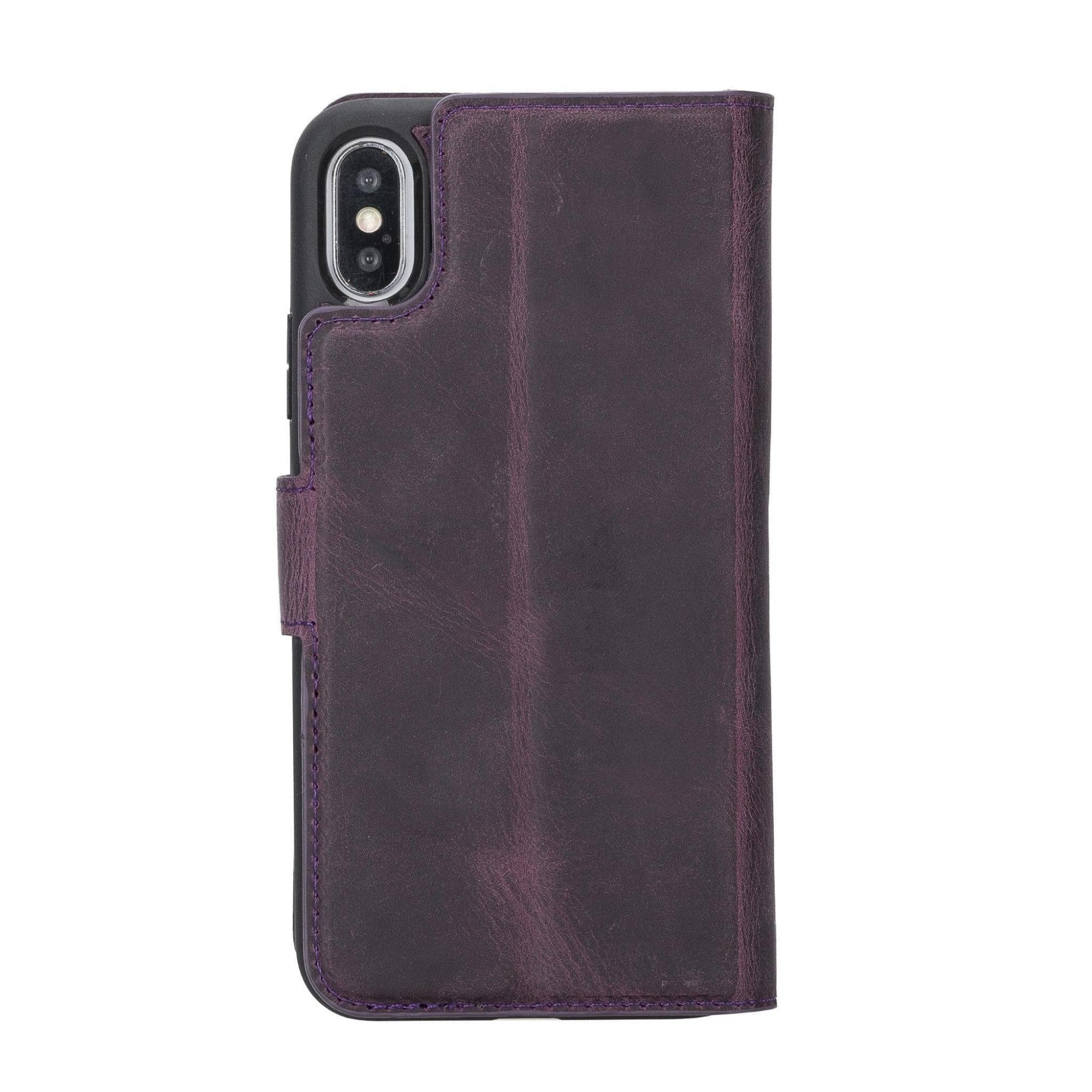 Casper iPhone XR Leather Wallet Case-iPhone XR-Purple--TORONATA