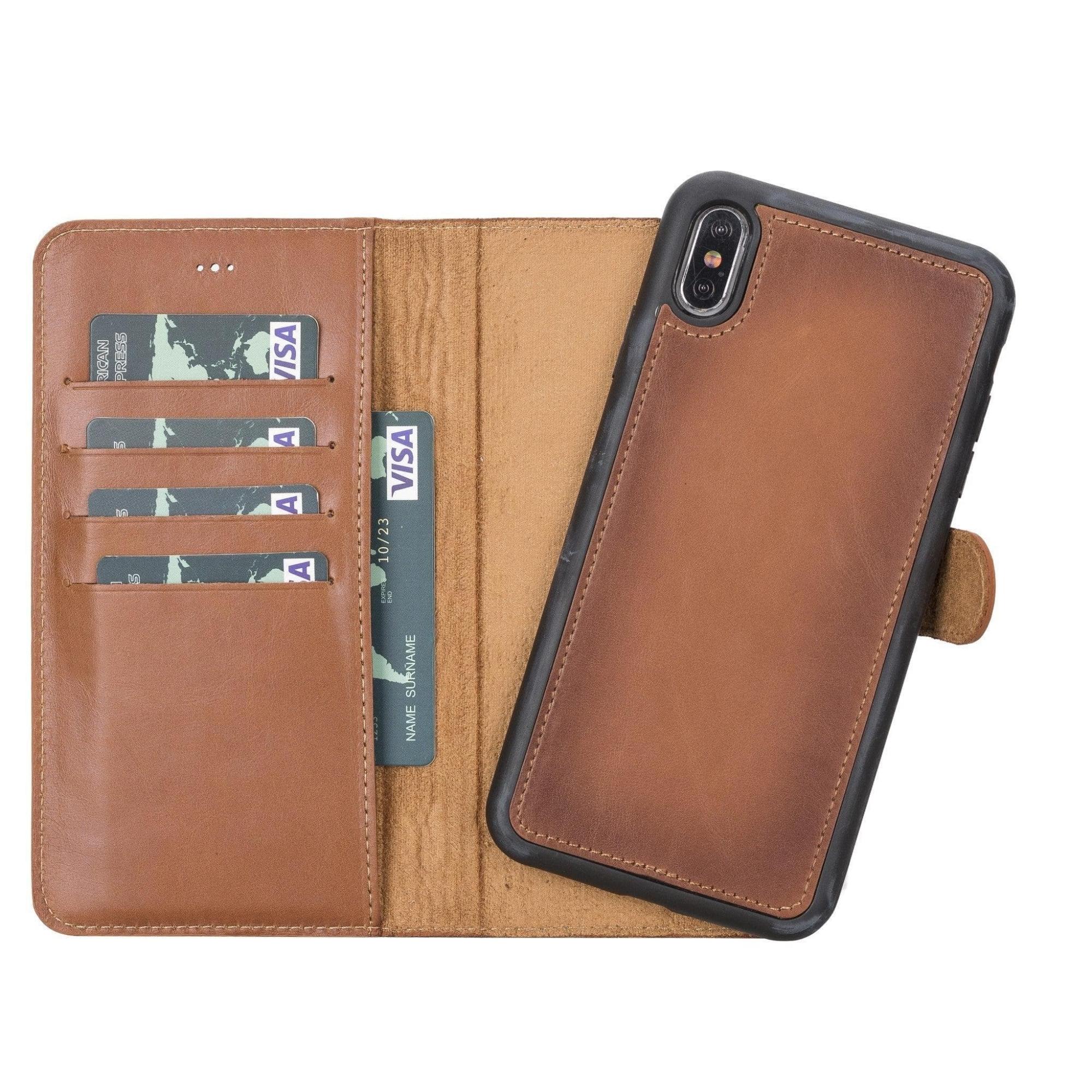 Casper iPhone XR Leather Wallet Case-iPhone XR-Tan--TORONATA