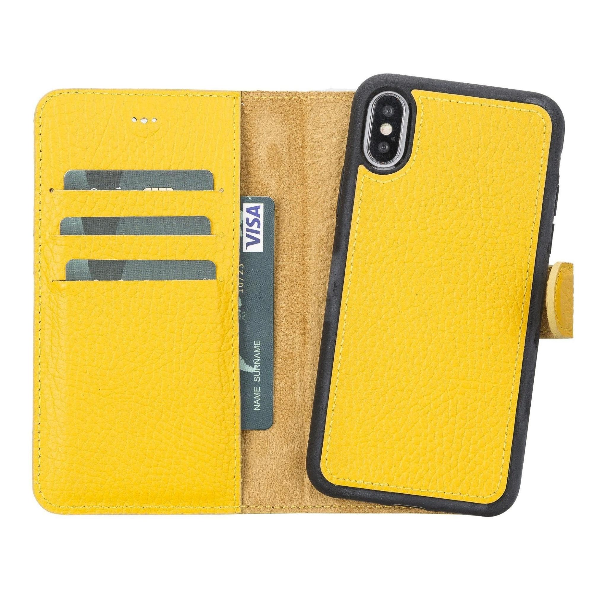 Casper iPhone XR Leather Wallet Case-iPhone XR-Yellow--TORONATA