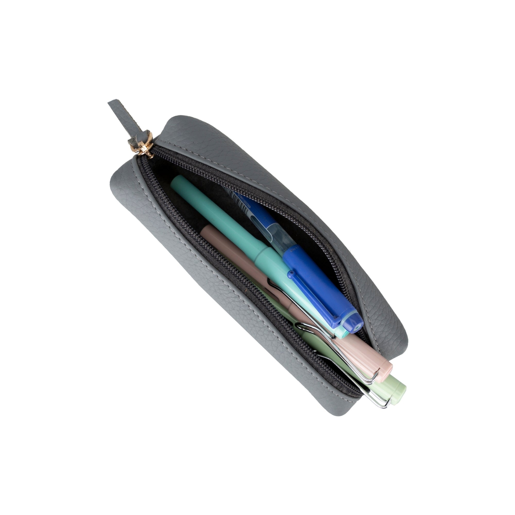 Centennial Multipurpose Leather Pencil Case and Makeup Bag - TORONATA - 