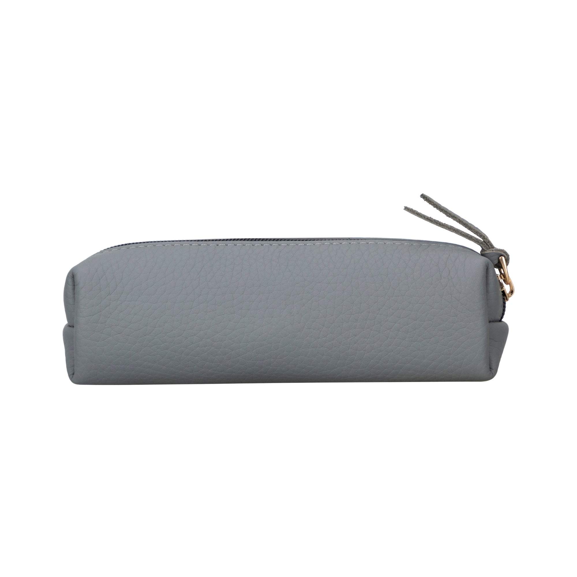 Centennial Multipurpose Leather Pencil Case and Makeup Bag-Grey---TORONATA