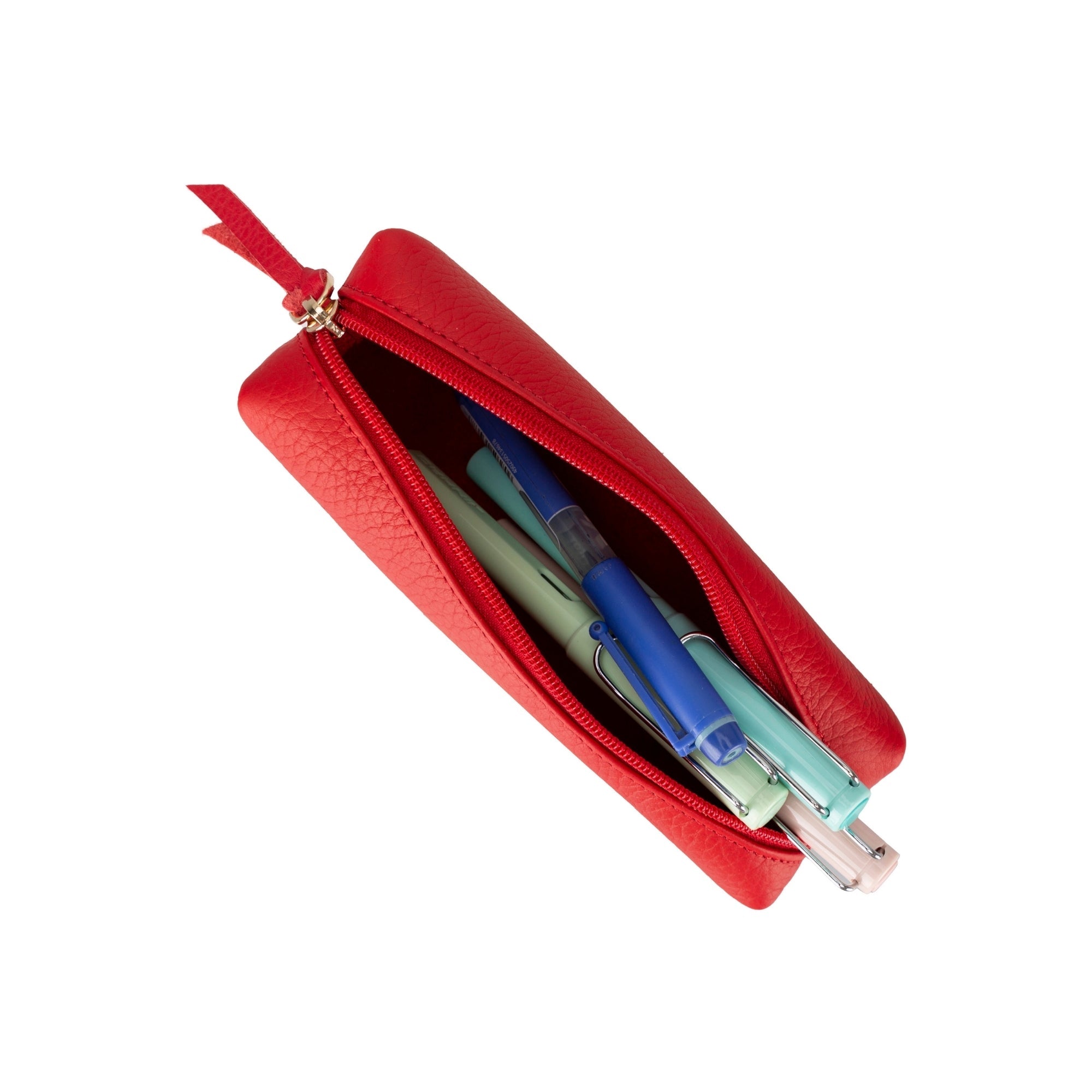 Centennial Multipurpose Leather Pencil Case and Makeup Bag - TORONATA - 