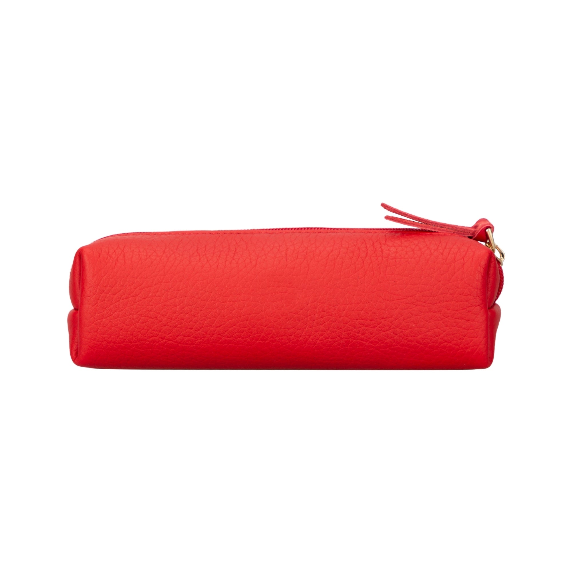 Centennial Multipurpose Leather Pencil Case and Makeup Bag-Red---TORONATA