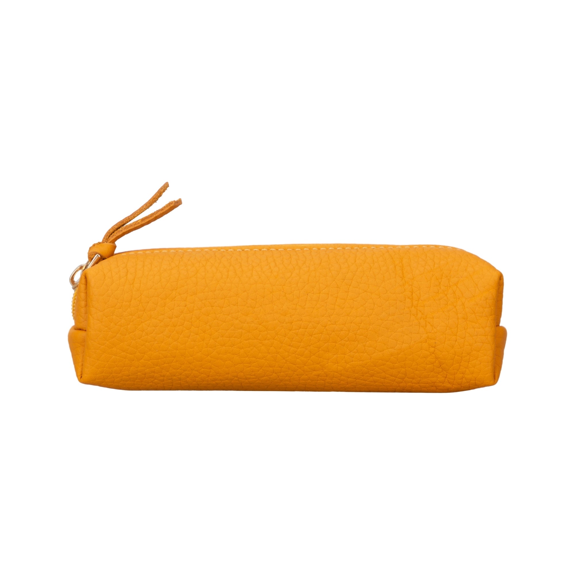 Centennial Multipurpose Leather Pencil Case and Makeup Bag-Yellow---TORONATA