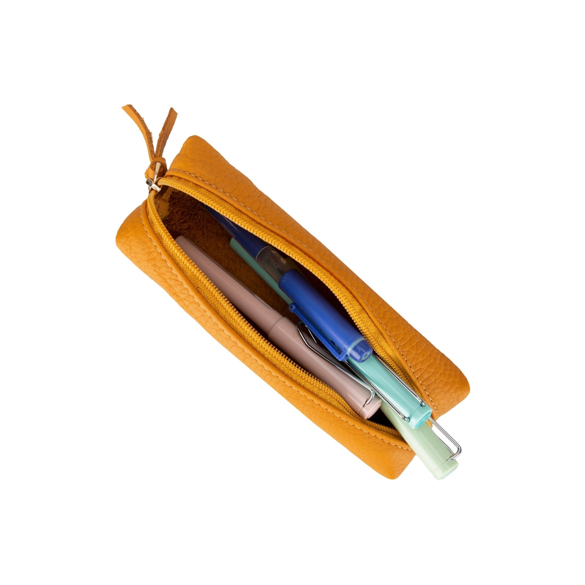 Centennial Multipurpose Leather Pencil Case and Makeup Bag - TORONATA - 