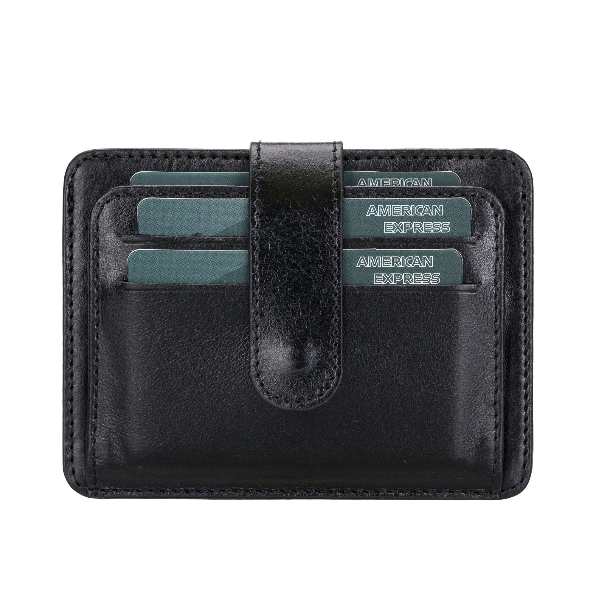 Cortez Handcrafted Leather Slim Wallet with Card Holder-Black---TORONATA