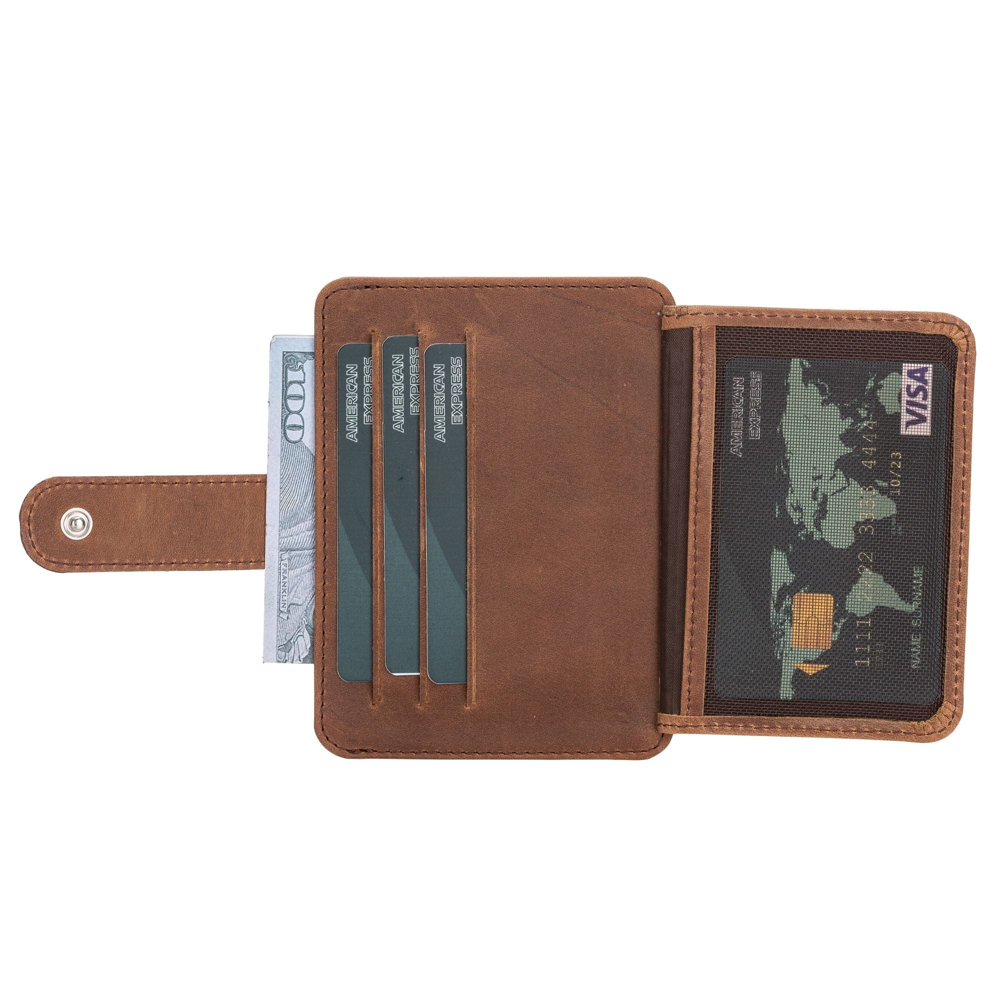 Cortez Handcrafted Leather Slim Wallet with Card Holder - TORONATA - 