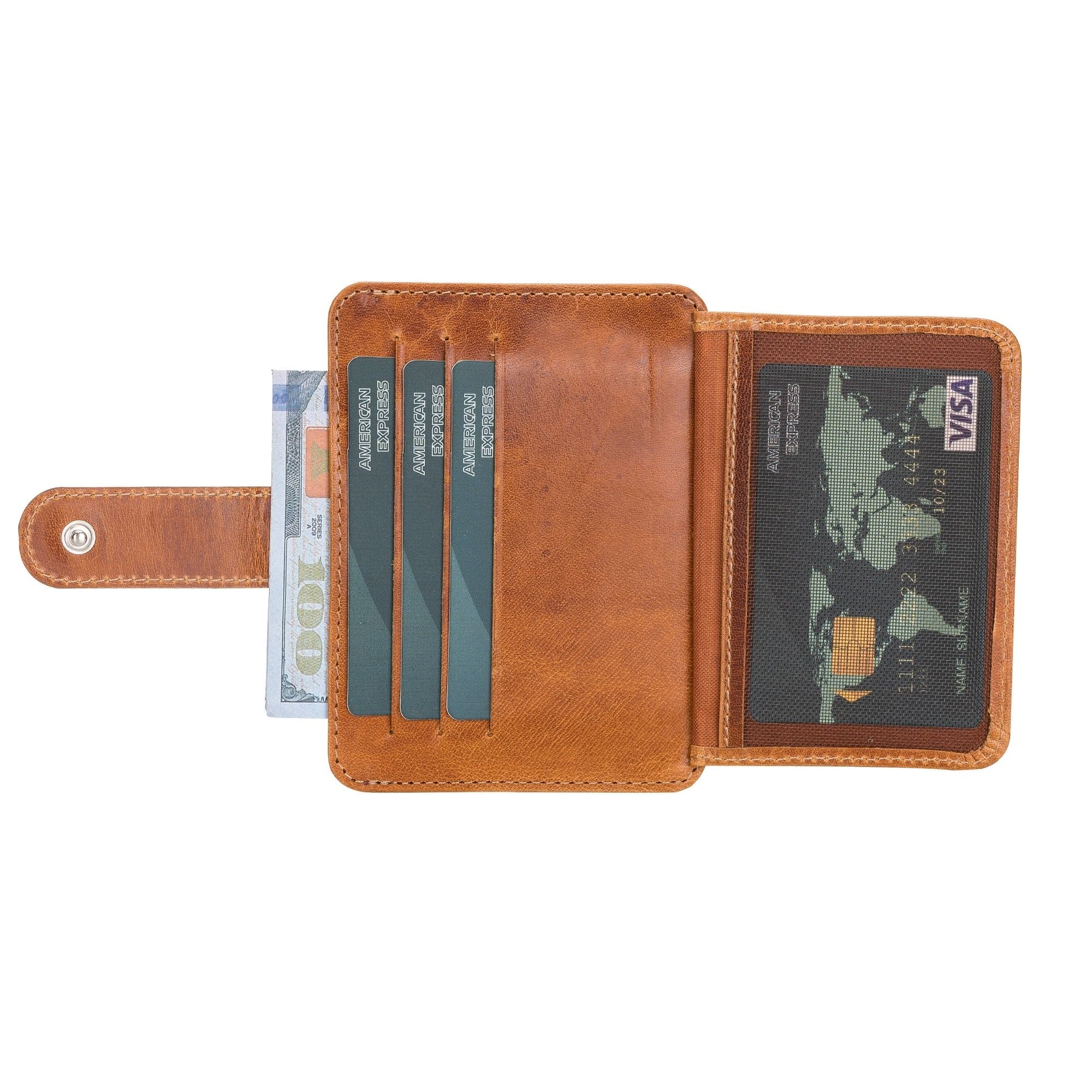 Cortez Handcrafted Leather Slim Wallet with Card Holder - TORONATA - 