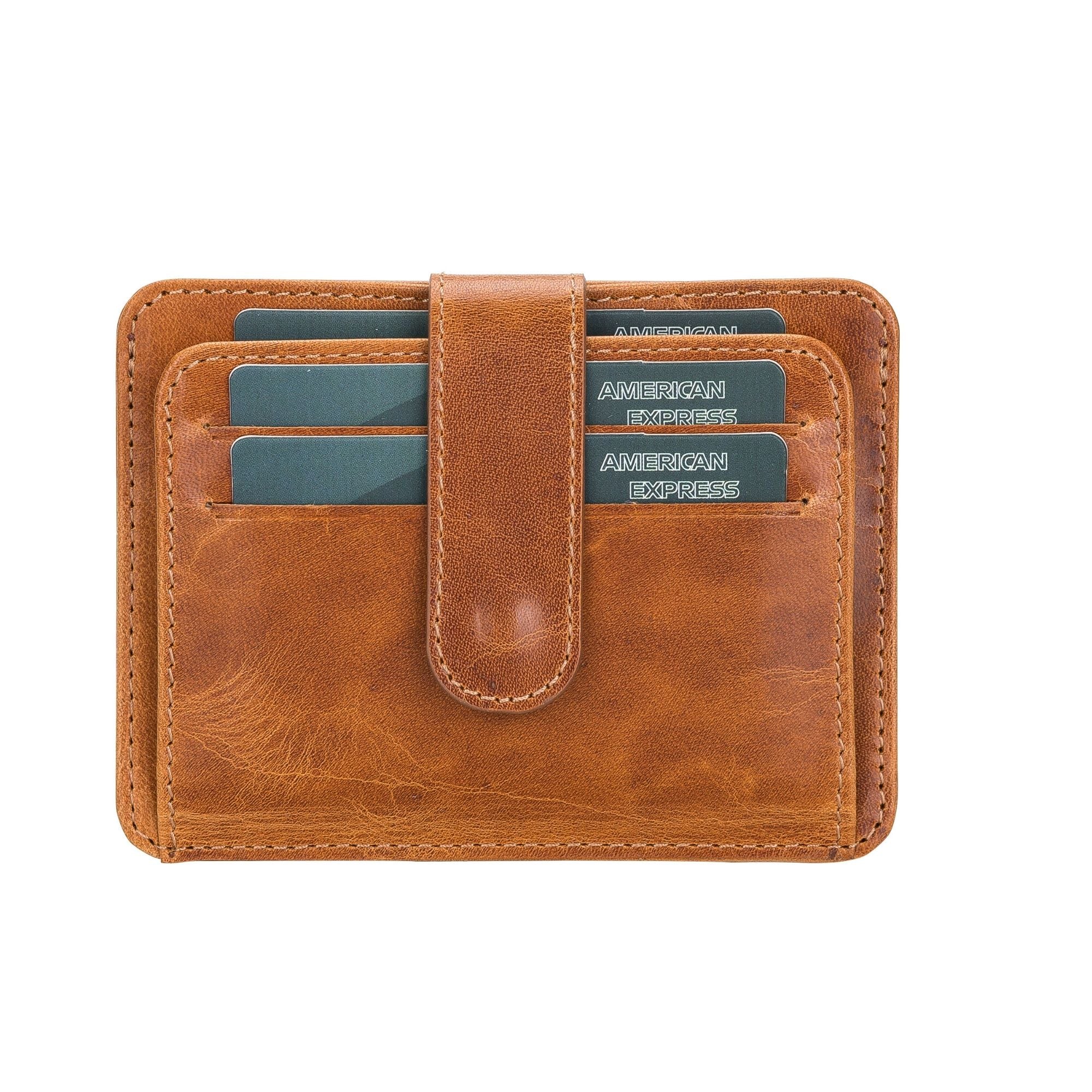 Cortez Handcrafted Leather Slim Wallet with Card Holder-Light Brown---TORONATA