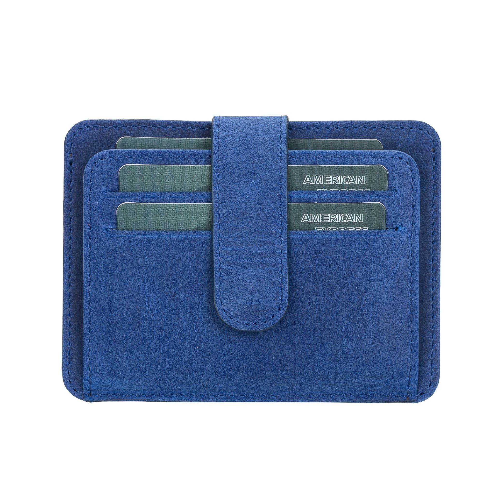 Cortez Handcrafted Leather Slim Wallet with Card Holder-Navy Blue---TORONATA
