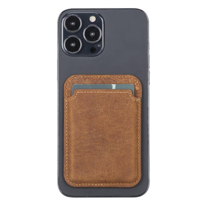 cortland full-grain leather card holder wallet with magnet - toronata - 
