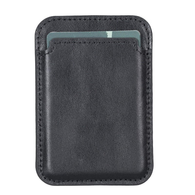 cortland full-grain leather card holder wallet with magnet - toronata - 