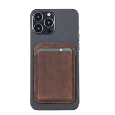 cortland full-grain leather card holder wallet with magnet - toronata - 