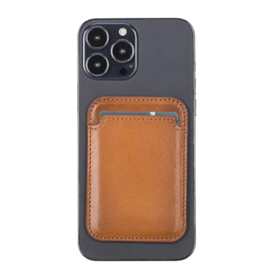 cortland full-grain leather card holder wallet with magnet - toronata - 