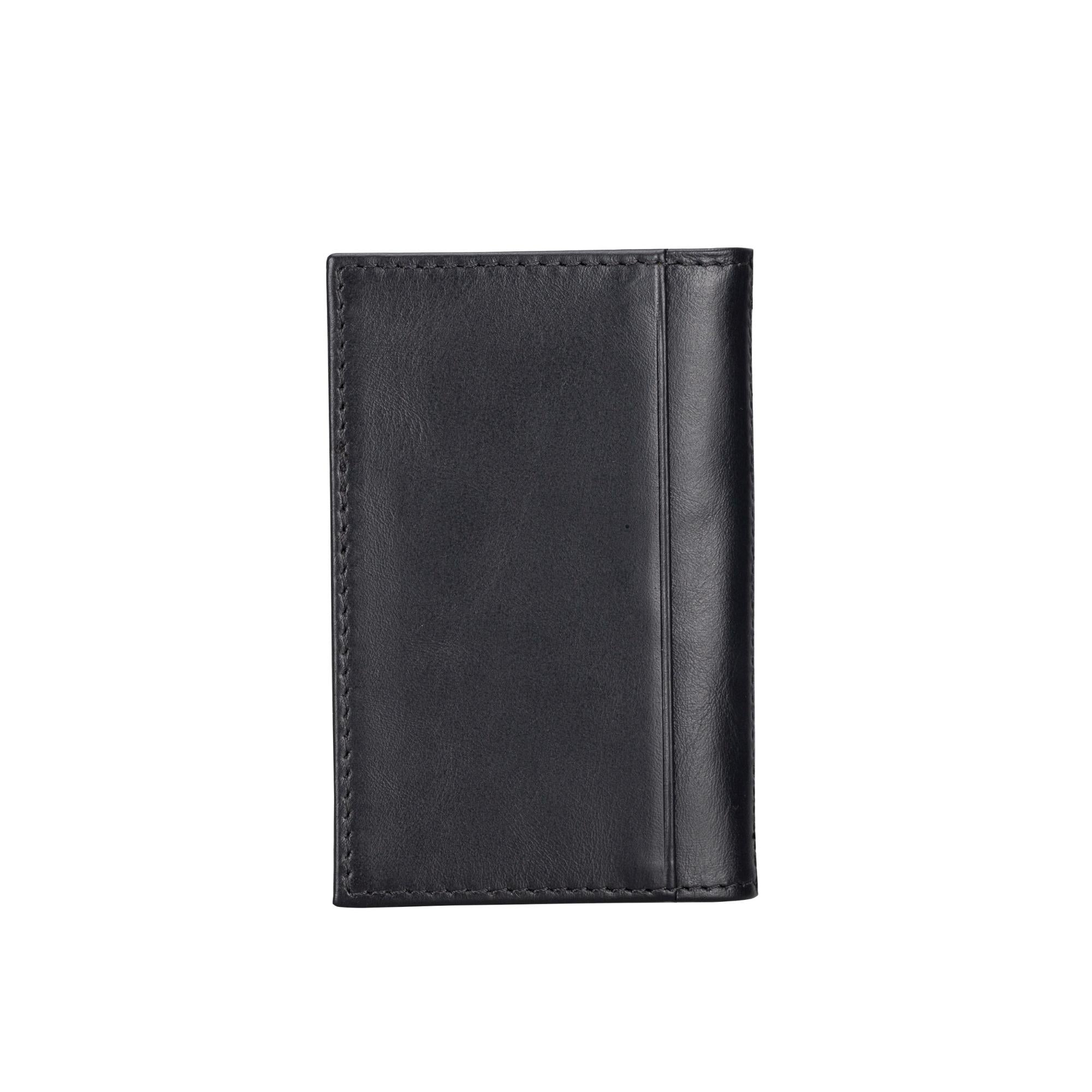 Denver Luxury Full-Grain Leather Card Holder for Men-Black---TORONATA