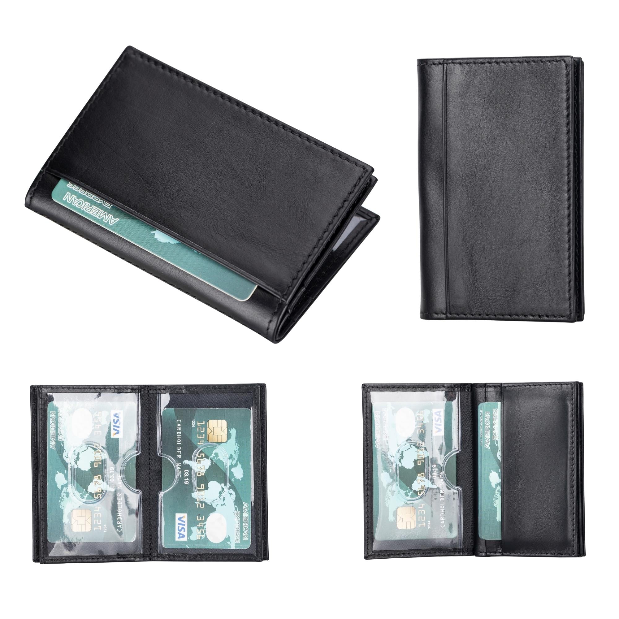 Denver Luxury Full-Grain Leather Card Holder for Men-Black---TORONATA