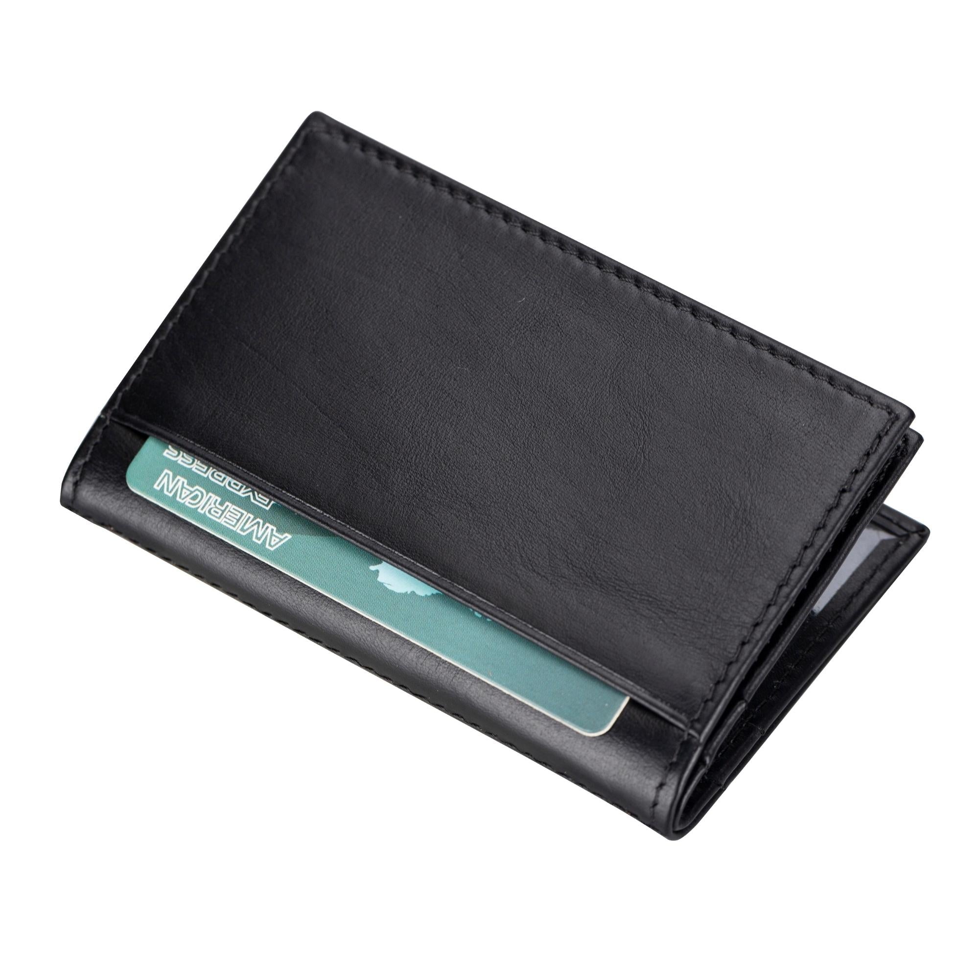 Denver Luxury Full-Grain Leather Card Holder for Men-Black---TORONATA