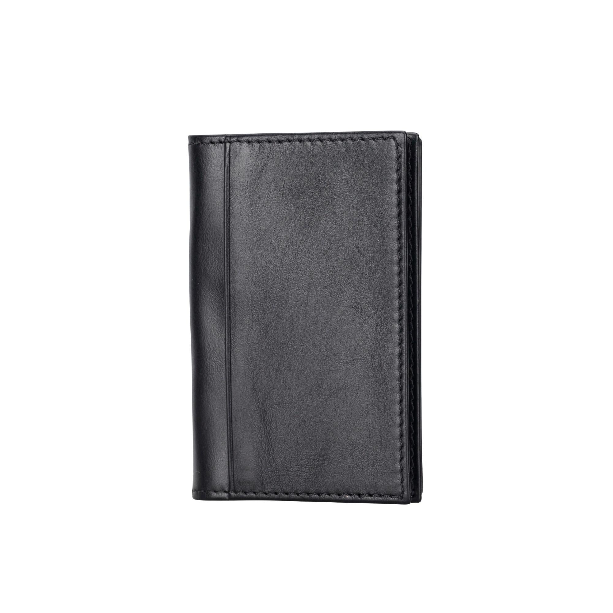 Denver Luxury Full-Grain Leather Card Holder for Men-Black---TORONATA