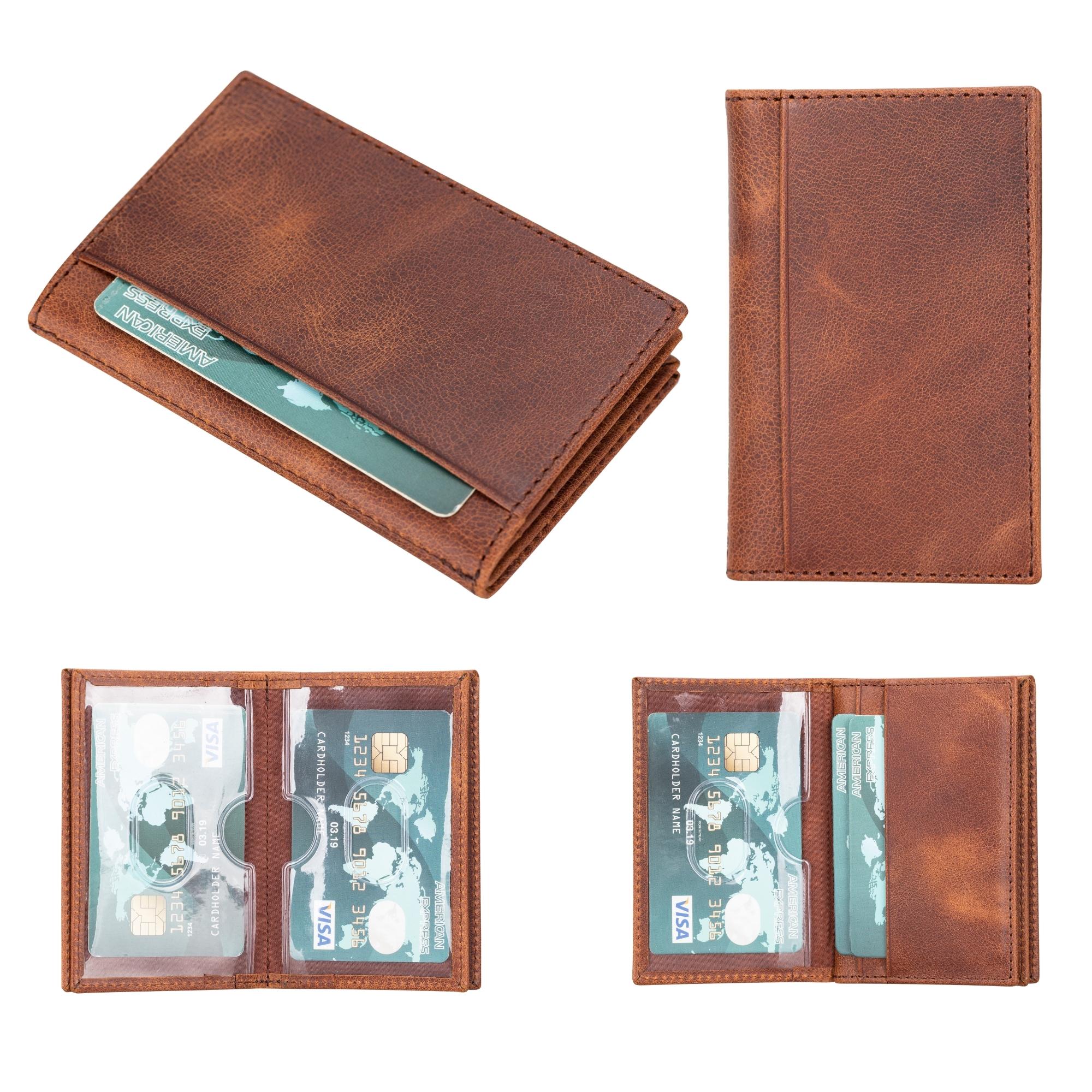 Denver Luxury Full-Grain Leather Card Holder for Men-Brown---TORONATA