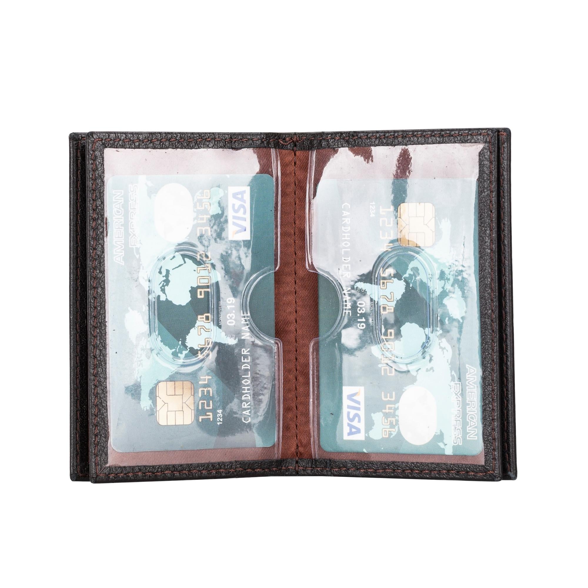 Denver Luxury Full-Grain Leather Card Holder for Men-Dark Brown---TORONATA