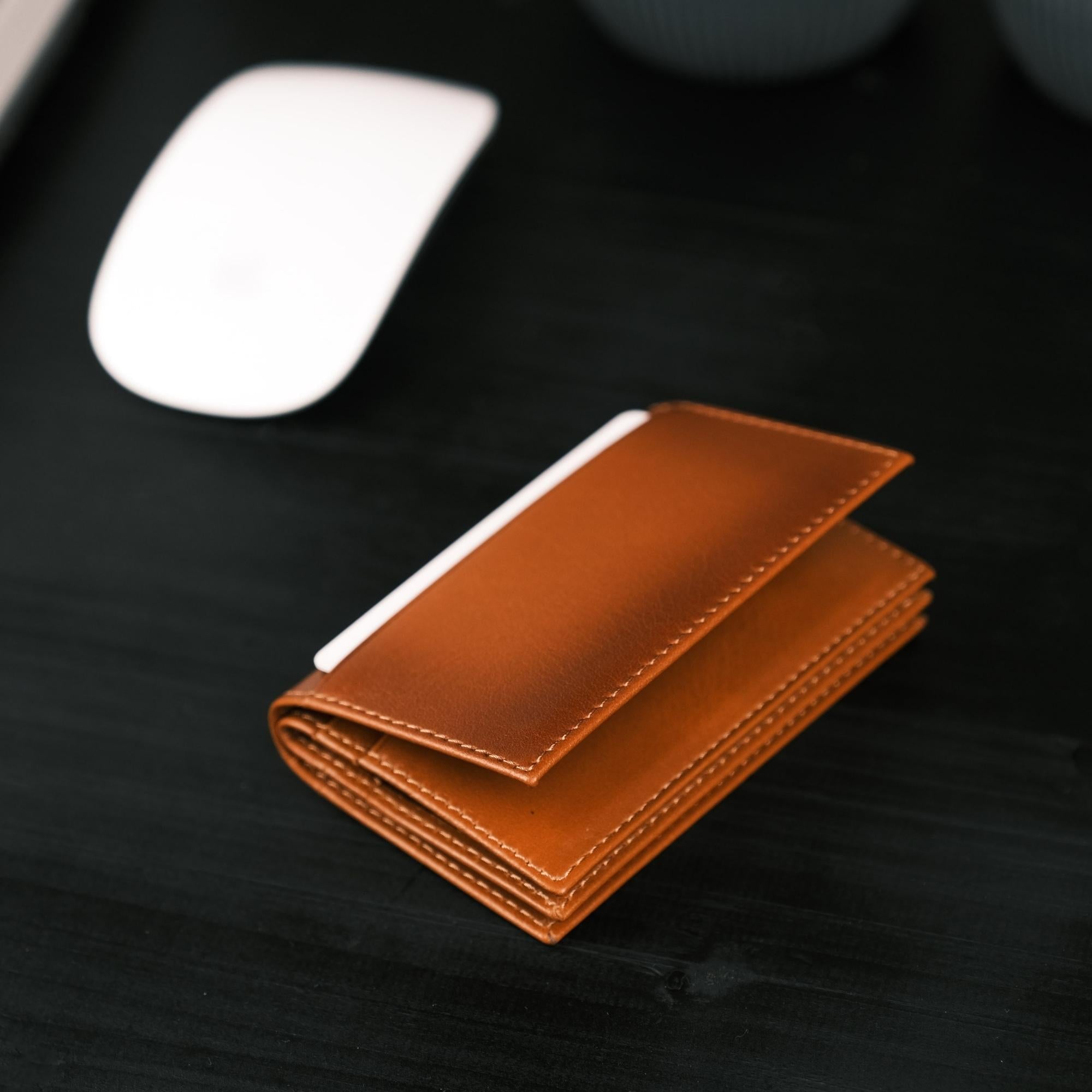 Denver Luxury Full-Grain Leather Card Holder for Men-Tan---TORONATA