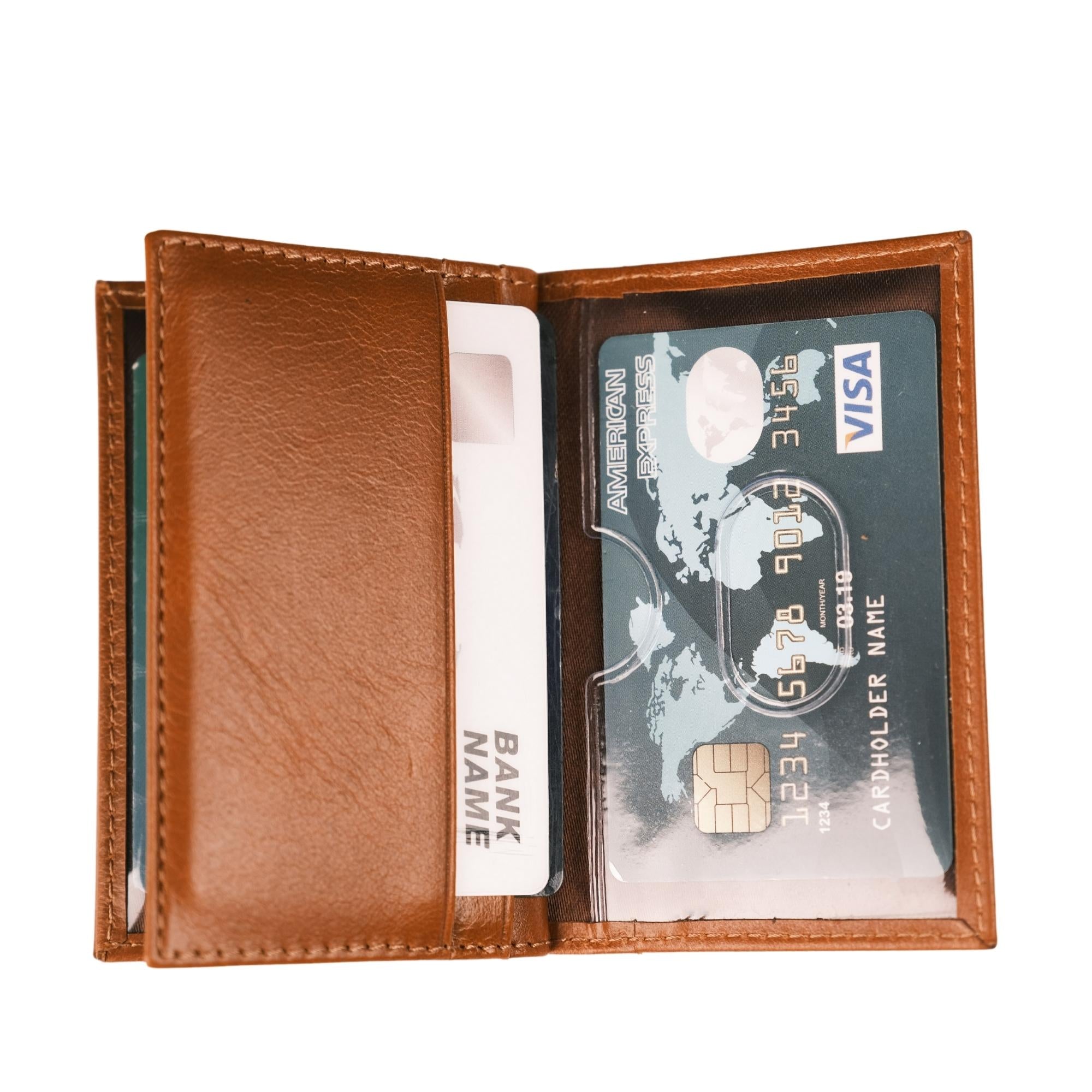 Denver Luxury Full-Grain Leather Card Holder for Men-Tan---TORONATA