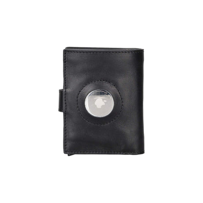 douglas leather pop-up cardholder with compatible apple airtag - toronata - 