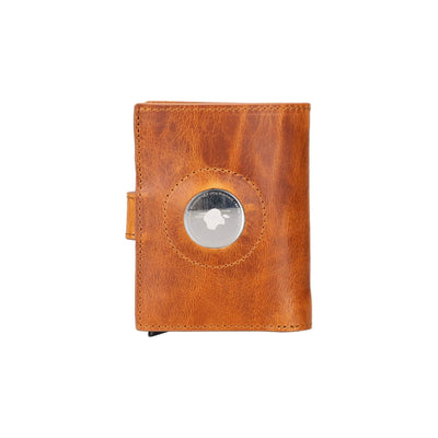 douglas leather pop-up cardholder with compatible apple airtag - toronata - 