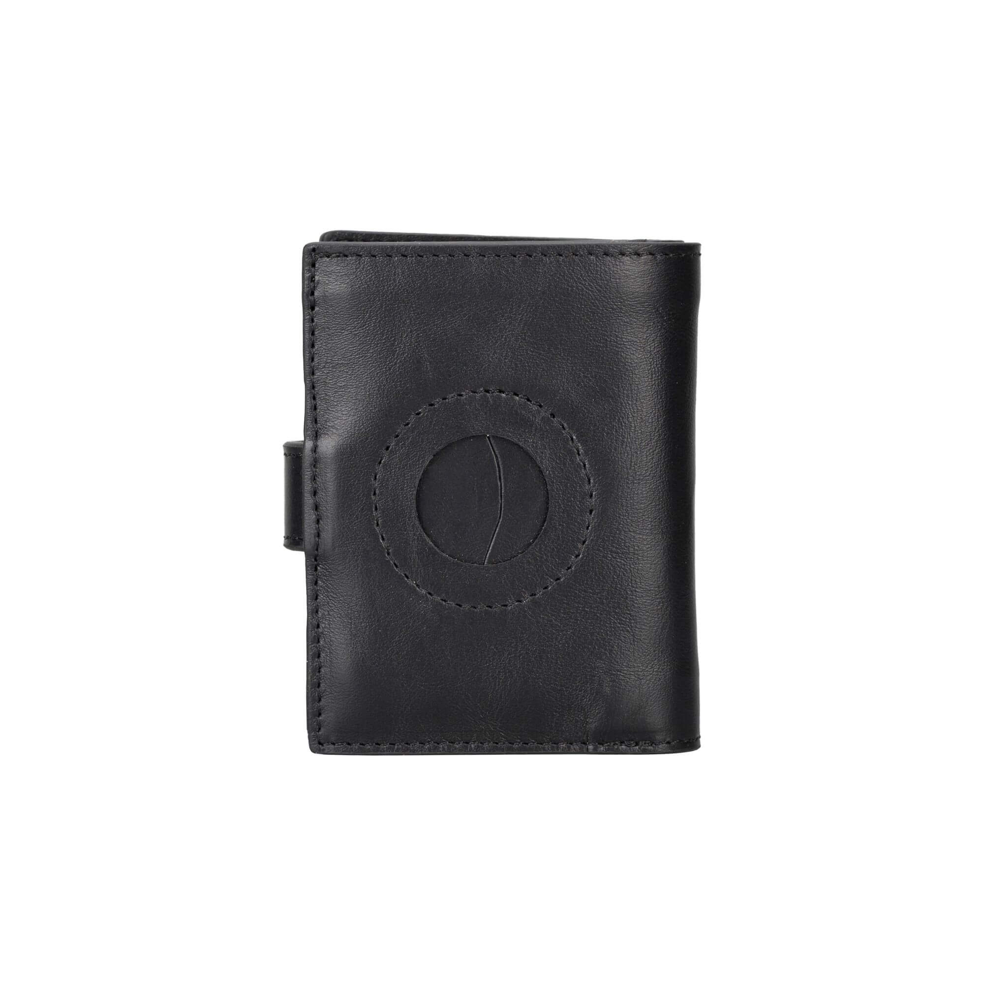 Douglas Leather Pop-Up Cardholder with Compatible Apple AirTag - Black - TORONATA